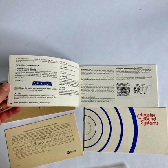 1979 Chrysler Newport New Yorker Operating Instructions Manual & Sound Systems - Picture 6 of 6